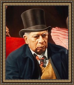 Portrait of The Painter Anton Peschka Framed Paintings - Portrait of the Painter V&iacute;ctor Humareda [detail #2] by Luis Jose Estremadoyro